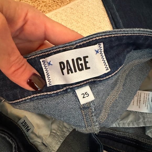 PAIGE Dark Indigo Flare Jeans - Picture 3 of 3